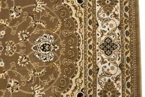 Brown Floral Oriental Style 5X8 Machine-Made Rug