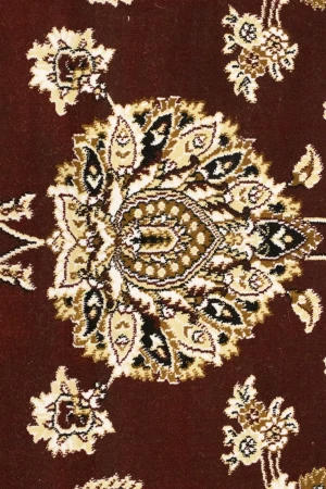 Red Floral Oriental Style 5X8 Machine-Made Rug