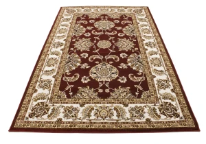 Red Floral Oriental Style 5X8 Machine-Made Rug