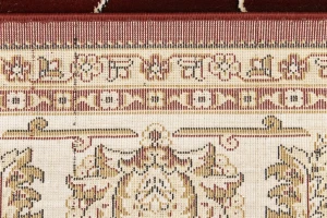 Red Floral Oriental Style 5X8 Machine-Made Rug