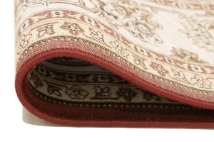 Red Floral Oriental Style 5X8 Machine-Made Rug