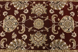 Red Floral Oriental Style 5X8 Machine-Made Rug