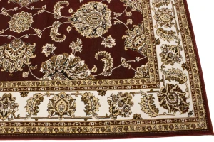 Red Floral Oriental Style 5X8 Machine-Made Rug
