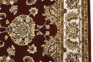 Red Floral Oriental Style 5X8 Machine-Made Rug