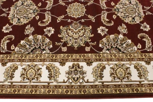 Red Floral Oriental Style 5X8 Machine-Made Rug