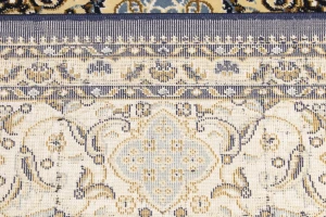 Navy Floral Oriental Style 5X8 Machine-Made Rug