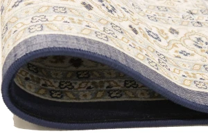 Navy Floral Oriental Style 5X8 Machine-Made Rug
