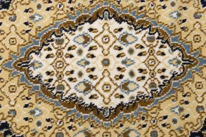 Navy Floral Oriental Style 5X8 Machine-Made Rug