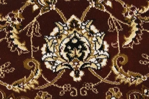 Red Floral Oriental Style 5X8 Machine-Made Rug