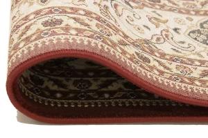 Red Floral Oriental Style 5X8 Machine-Made Rug