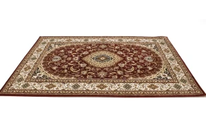 Red Floral Oriental Style 5X8 Machine-Made Rug
