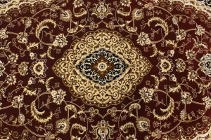Red Floral Oriental Style 5X8 Machine-Made Rug