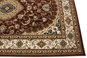 Red Floral Oriental Style 5X8 Machine-Made Rug