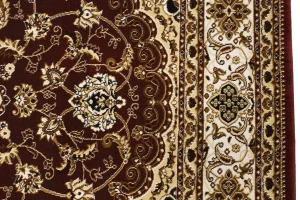 Red Floral Oriental Style 5X8 Machine-Made Rug