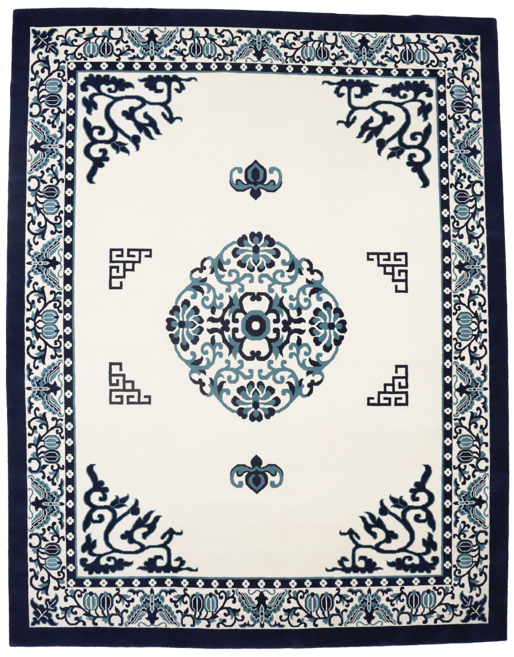 Floral Chinese Style 12X15 Modern Oriental Rug