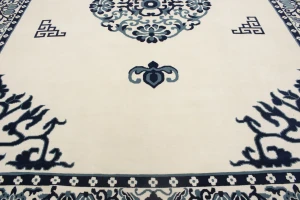 Ivory Floral Chinese Style 12X15 Modern Oriental Rug