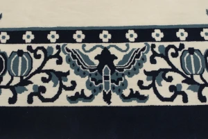 Ivory Floral Chinese Style 12X15 Modern Oriental Rug