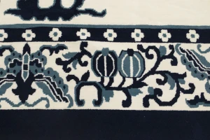 Ivory Floral Chinese Style 12X15 Modern Oriental Rug
