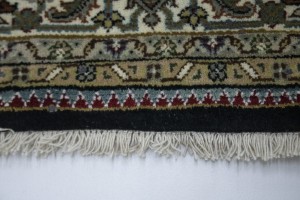 Black Floral 6X8 Tabriz Fish Mahi Oriental Rug