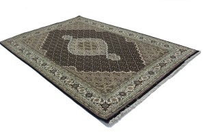 Black Floral 6X8 Tabriz Fish Mahi Oriental Rug