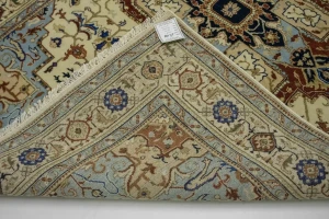 Cream Geometric Floral 6X8 Oriental Rug