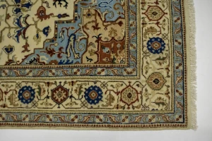Cream Geometric Floral 6X8 Oriental Rug
