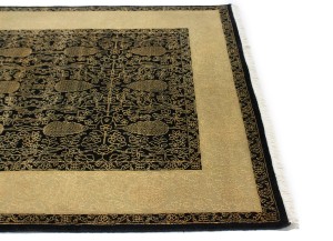 Black Floral 5X8 Modern Oriental Rug