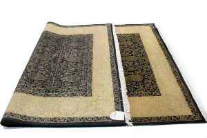 Black Floral 5X8 Modern Oriental Rug