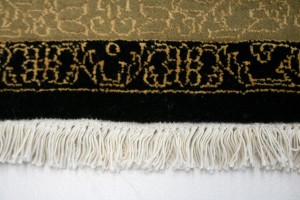 Black Floral 5X8 Modern Oriental Rug
