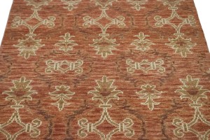 Rust Floral 4X6 Modern Oriental Rug
