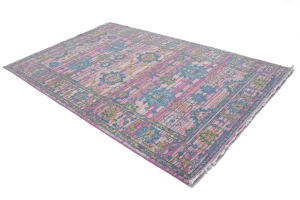 Muted Magenta Floral Chobi 5X8 Modern Oriental Rug