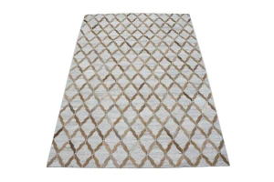 Gray Geometric 4X6 Cowhide Patchwork Modern Rug