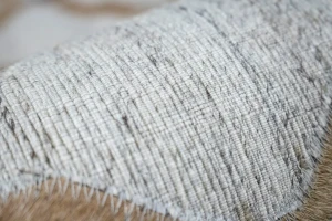 Gray Geometric 4X6 Cowhide Patchwork Modern Rug