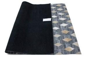 Grey Geometric 4X6 Modern Cowhide Patchwork Print Oriental Rug