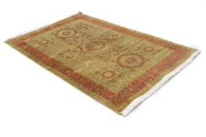 Beige Geometric 4X6 Mamluk Oriental  Rug