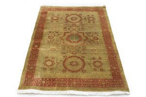 Beige Geometric 4X6 Mamluk Oriental  Rug