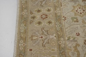 Cream Floral 2'5X4'8 Indo Tabriz Oriental Rug