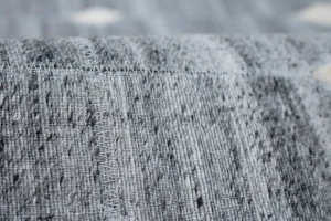 Gray Geometric 8X8 Cowhide Patchwork Modern Rug