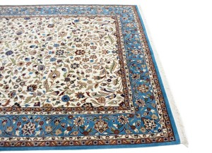 Cream Floral 7X9 Kirman Oriental Rug