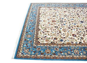 Cream Floral 7X9 Kirman Oriental Rug