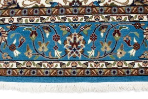Cream Floral 7X9 Kirman Oriental Rug