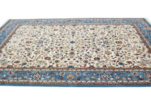 Cream Floral 7X9 Kirman Oriental Rug