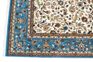 Cream Floral 7X9 Kirman Oriental Rug