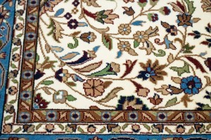 Cream Floral 7X9 Kirman Oriental Rug