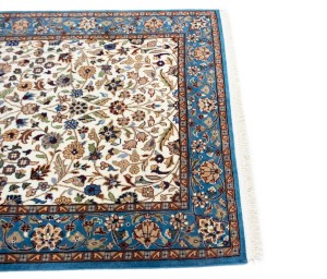 Cream Floral Kirman 4X6 Oriental Rug