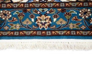 Cream Floral Kirman 4X6 Oriental Rug