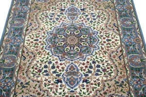 Cream Floral 4X6 Kirman Oriental Rug