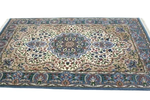 Cream Floral 4X6 Kirman Oriental Rug