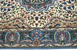 Cream Floral 4X6 Kirman Oriental Rug