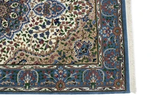 Cream Floral 4X6 Kirman Oriental Rug
